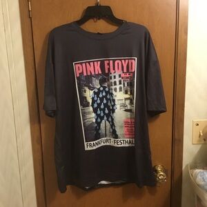 Pink Floyd Dark Grey Short Sleeve Oversized Band Graphic Screen Print Shirt L